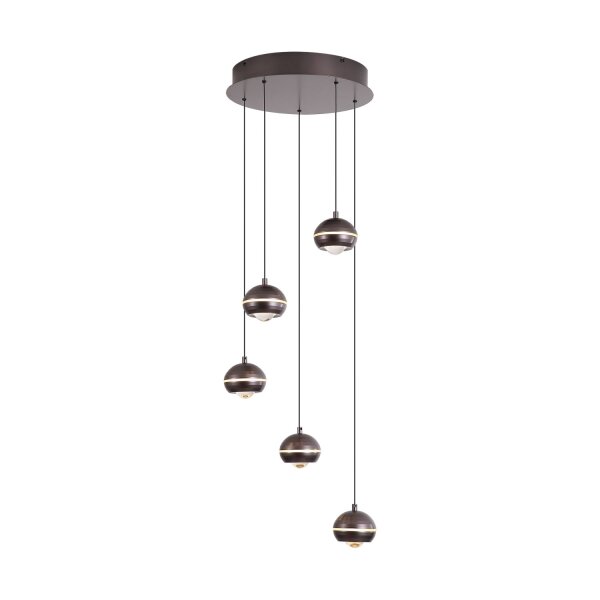LED Hängelampe 2700-4000K Metall Schwarz-Nickel Ø38 cm