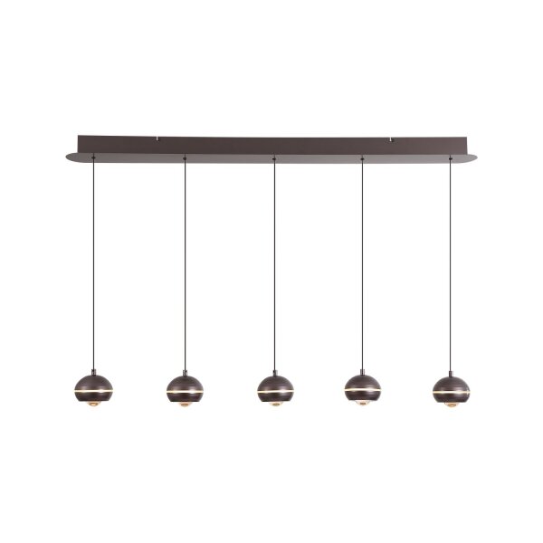 LED Hängelampe 2700-4000K Metall Schwarz-Nickel 115 cm