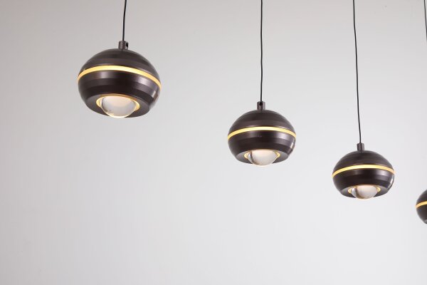 LED Hängelampe 2700-4000K Metall Schwarz-Nickel 115 cm