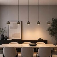 LED H&auml;ngelampe 2700-4000K Metall Schwarz-Nickel 115 cm