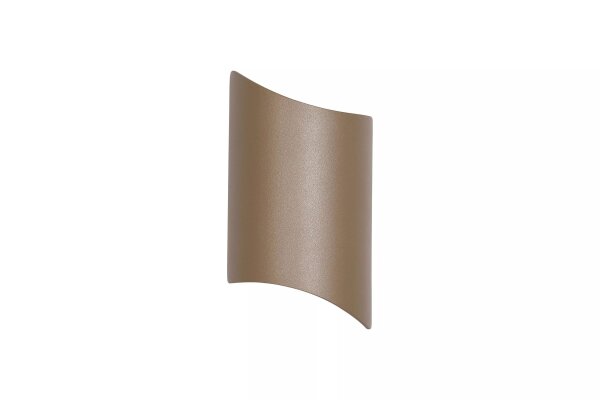 LED Außenleuchte Up Down 3000K Aluminium Glas Gold IP65