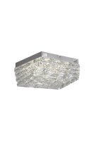 LED Deckenlampe 4000K Metall Kristallglas Chrom L:42 cm