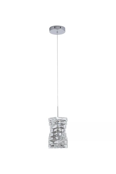 LED Pendelleuchte 4000K Kristallglas Chrom Ø15 cm