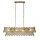 Kronleuchter Glas Metall Kristall Gold matt E14 L:98 cm
