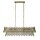 Kronleuchter Glas Metall Kristall Gold matt E14 L:98 cm