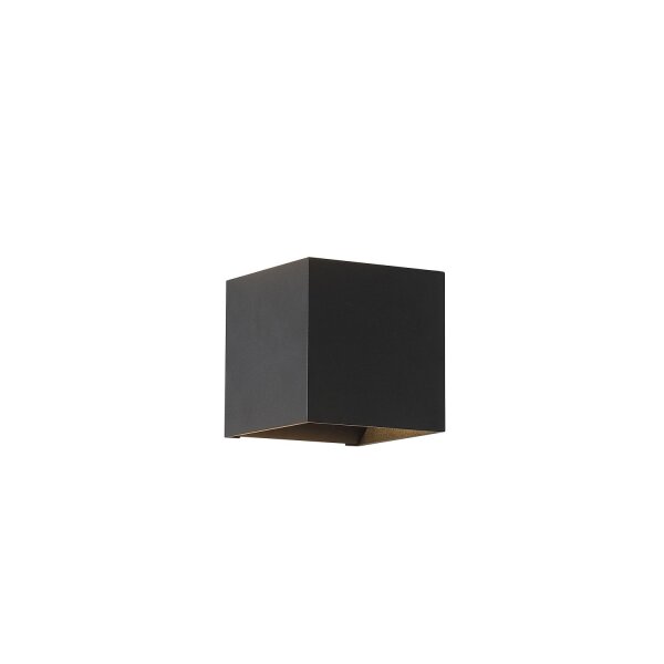 Wandlampe Up Down Aluminium Sandschwarz G9 H:9,7 cm
