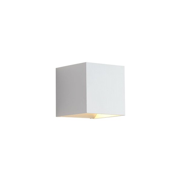 Wandlampe Up Down Aluminium Sandweiß G9 B:9,7 cm Würfel
