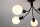 Deckenlampe Glas Metall Schwarz E14 L:56 cm 5-flammig