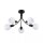 Deckenlampe Glas Metall Schwarz E14 L:56 cm 5-flammig