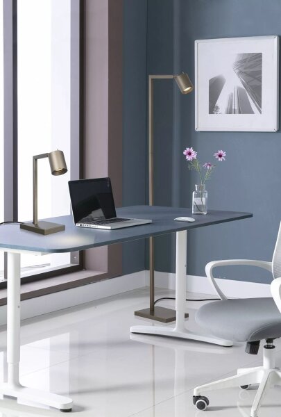 Stehleuchte schwenkbar Aluminium Bronze-Braun GU10