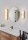LED Wandlampe 3000K Harz Gold Weiß IP44 H:35 cm oval