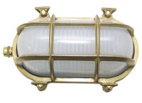 Wandleuchte Außen Messing oval IP64 Maritimer Stil