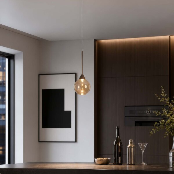 LED Pendelleuchte 2700-4000K Glas Bronze Champagner
