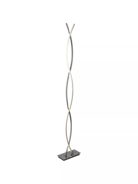LED Stehlampe Metall 3000K Chrom H:152 cm Fußschalter