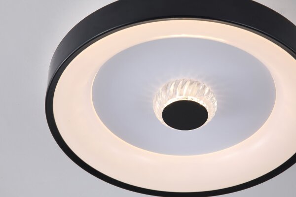 LED Deckenleuchte dimmbar 3000K Metall Schwarz Ø38,5 cm