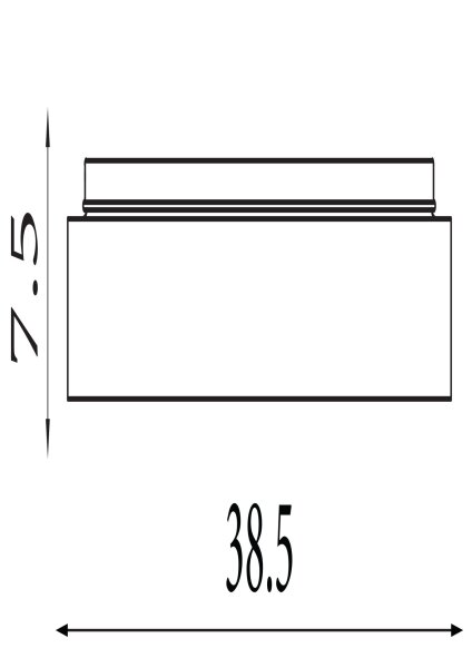 LED Deckenleuchte dimmbar 3000K Metall Schwarz Ø38,5 cm
