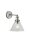 Wandleuchte Zugschalter Glas Metall Silber E27 B:19 cm