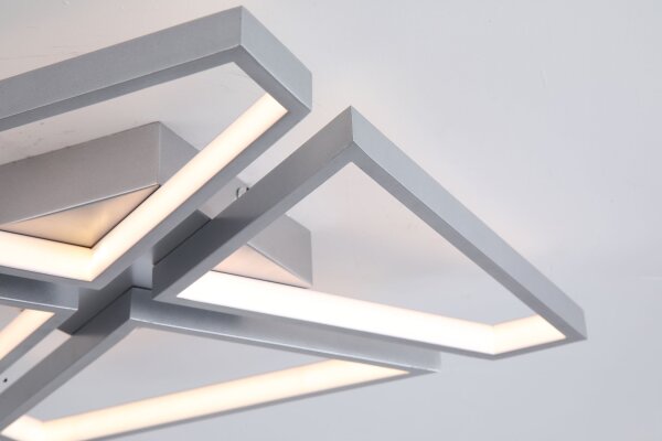 LED Deckenleuchte dimmbar 3000K Aluminium Silber modern