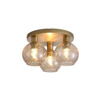 Deckenleuchte Glas Metall Gold Champagner E27 &Oslash;37,5 cm