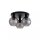 Deckenlampe Metall Rauchglas Schwarz E27 Ø37,5 cm Kugel