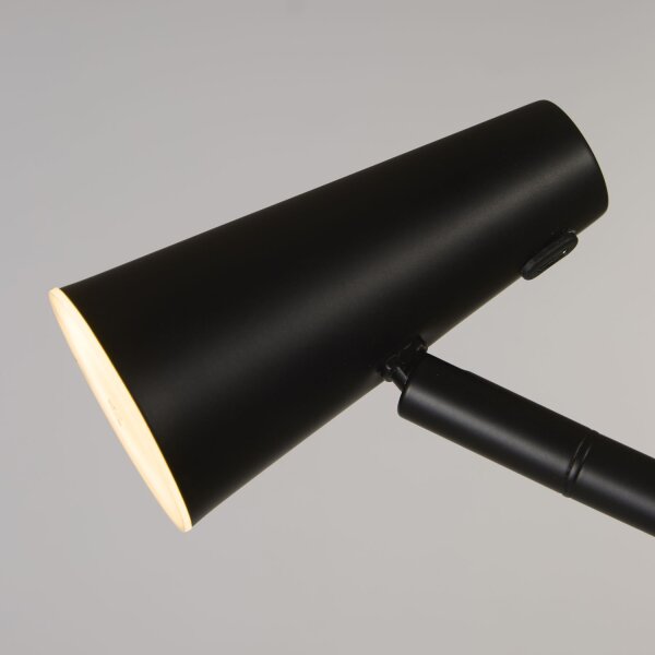LED Stehlampe Akku 3000-6500K Metall Schwarz H:150,9 cm
