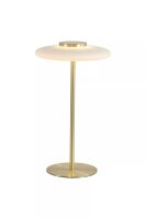 LED Tischleuchte Touchdimmer 3000K Glas Messing H:40 cm