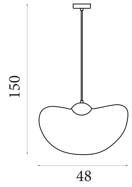 Pendelleuchte Metall Filz Schwarz E27 L:47 cm modern