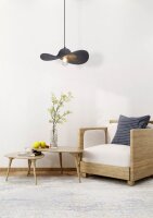 Pendelleuchte Metall Filz Schwarz E27 L:47 cm modern