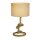 Tischlampe Tau Stoff Natur Beige Modern E27 Ø30 cm rund