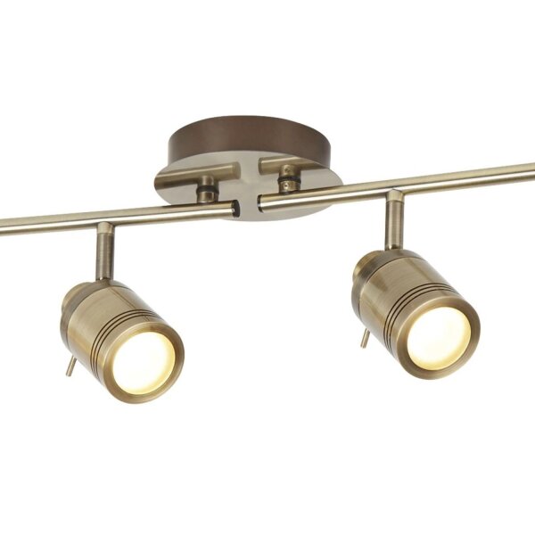 Deckenstrahler drehbar Messing Antik IP44 L:79 cm