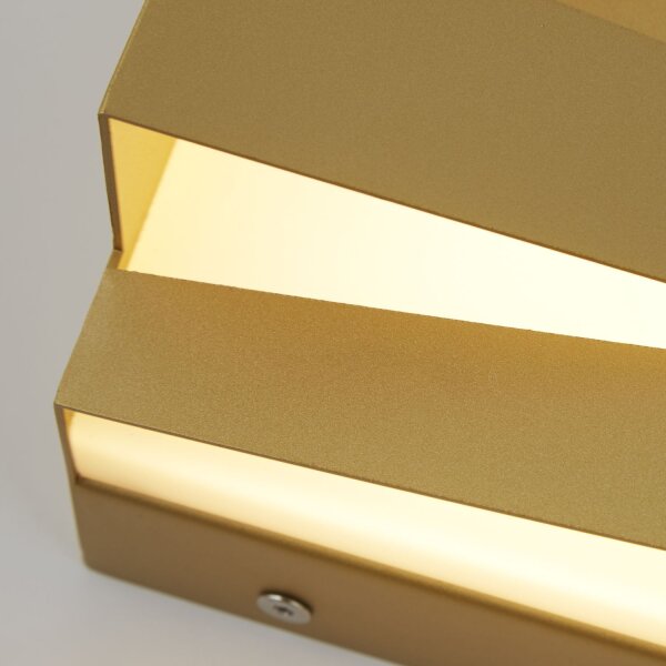 LED Wandlampe 3000K Metall Messing H:12,5 cm 1448 lm