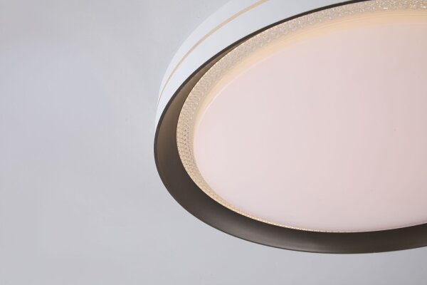 LED Deckenleuchte dimmbar 3000K Metall Weiß Ø39 cm rund