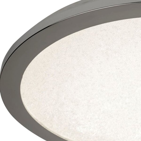 LED Deckenlampe 4000K Kristall Chrom IP44 Ø40 cm rund