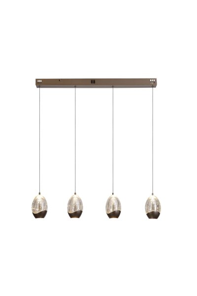 LED Pendelleuchte 3000K Glas Bronze-Braun Champagner