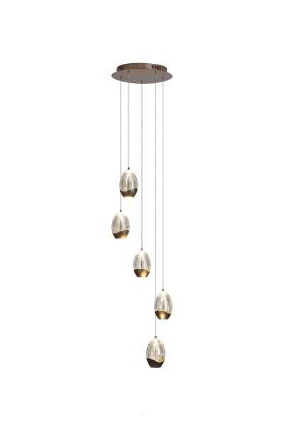 LED Hängelampe 3000K Glas Bronze-Braun Champagner