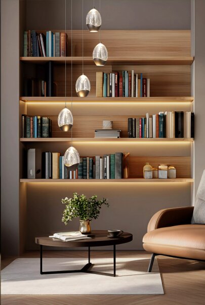 LED Hängelampe 3000K Glas Bronze-Braun Champagner