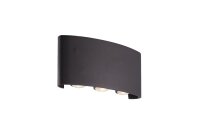 LED Wandlampe Au&szlig;en 3000K Sandschwarz IP44 Up Down
