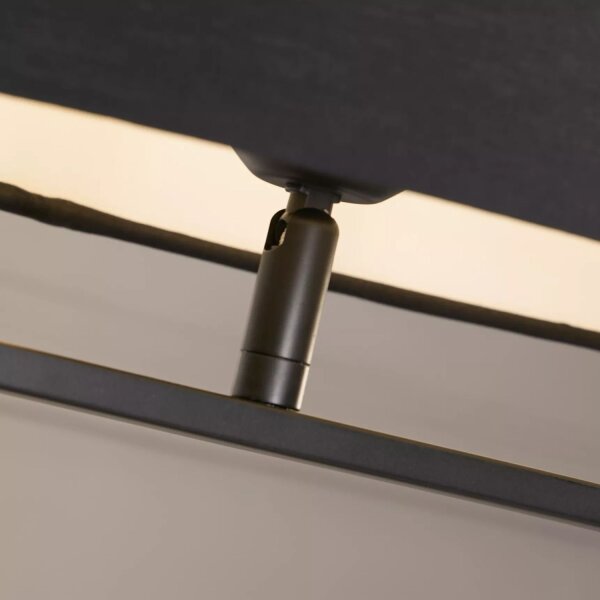 Tischleuchte blendarm Baumwolle Schwarz E27 H:59 cm