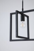 Hängelampe Metall Sandschwarz E27 L:29,5 cm Retro