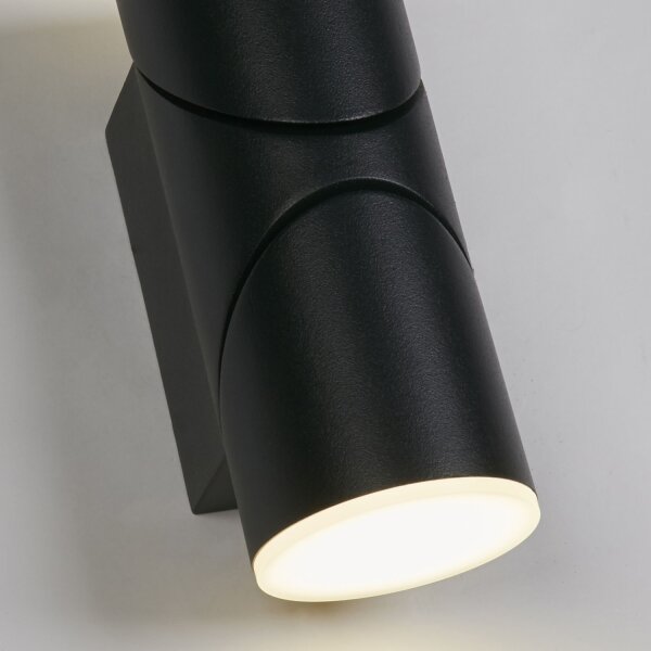 LED Außenwandleuchte Up Down 3000K Metall Schwarz IP65