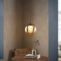 LED Pendelleuchte 2700K Glas Bronze Champagner &Oslash;20 cm