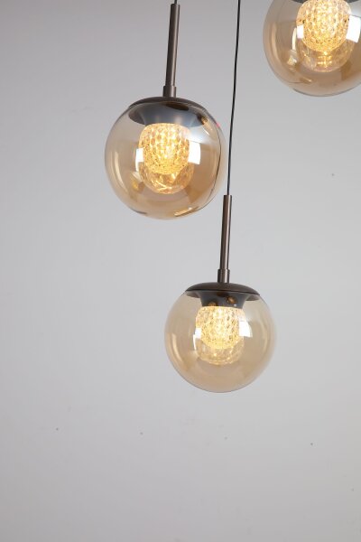 LED Hängelampe 3000K Glas Bronze Champagner Ø35 cm