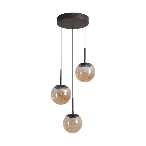 LED Hängelampe 3000K Glas Bronze Champagner Ø35 cm