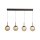 LED Pendelleuchte 3000K Glas Bronze Champagner L:90 cm