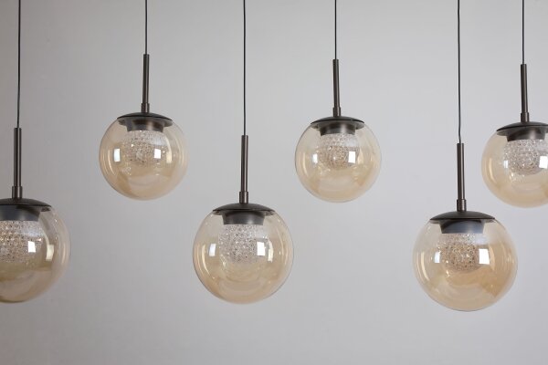LED Hängelampe 3000K Glas Bronze Champagner L:23 cm