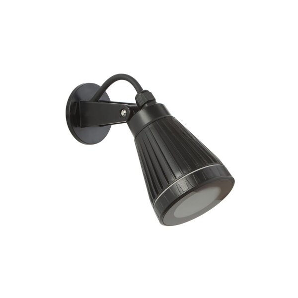 Wandstrahler Außen schwenkbar Glas Schwarz GU10 IP65
