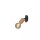 Wandspot verstellbar Gummiholz Schwarz E27 H:12 cm rund