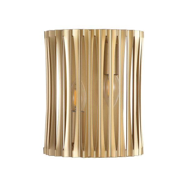 Wandlampe Metall Gold E14 IP44 B:20 cm Zylinder modern
