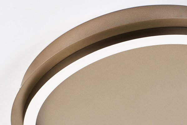 LED Deckenleuchte 3000K Metall Bronze-Braun Ø36 cm rund