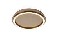 LED Deckenleuchte 3000K Metall Bronze-Braun &Oslash;36 cm rund